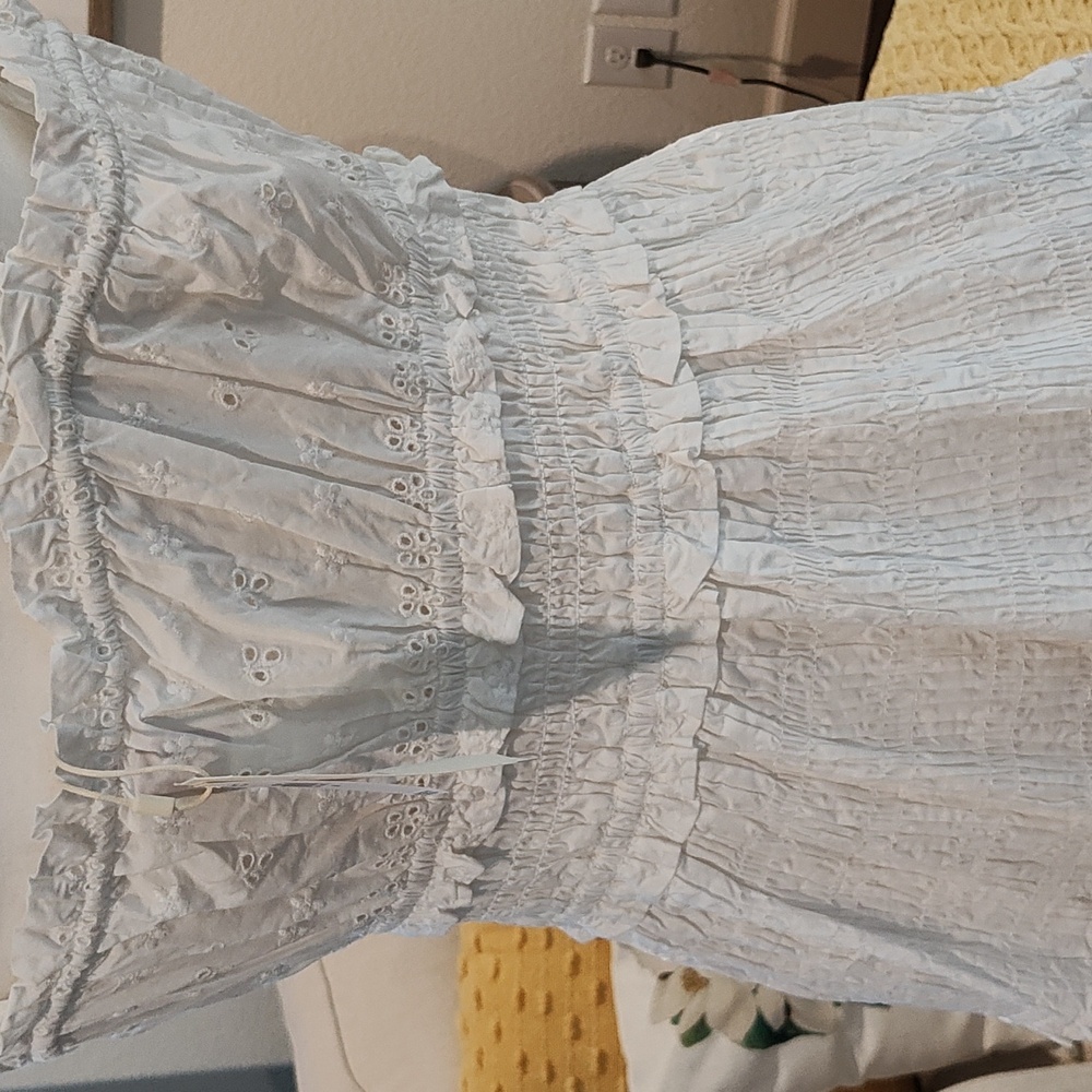 Doen GAP White Eyelet Cotton Maxi Dress - Picture 11 of 16